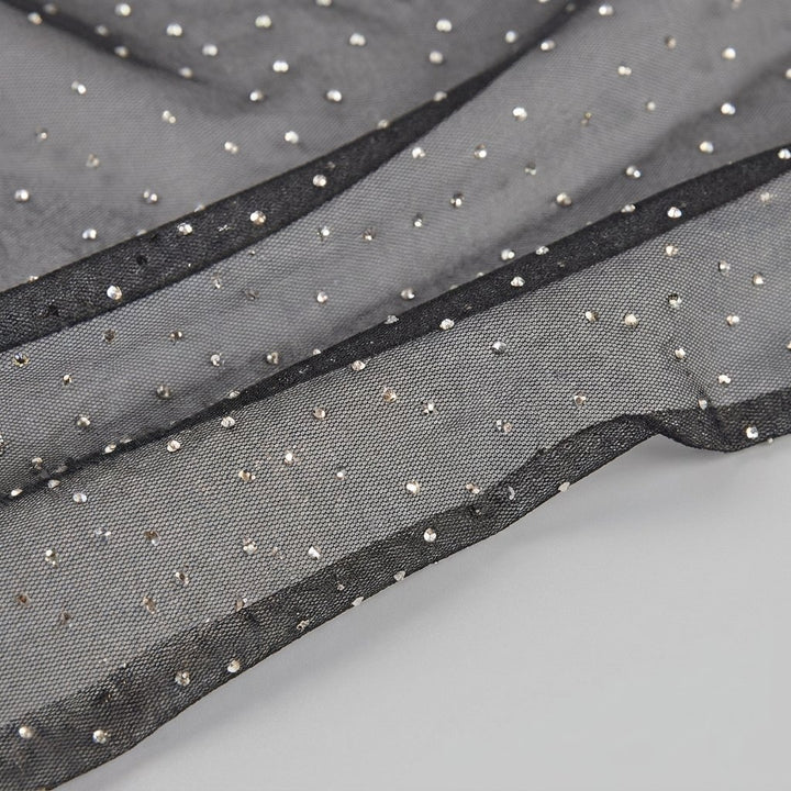 Fran sheer sparkle tights fabric close-up