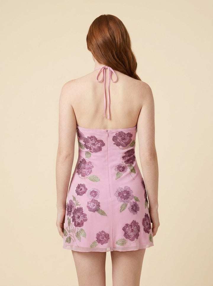 Gala pink dress back