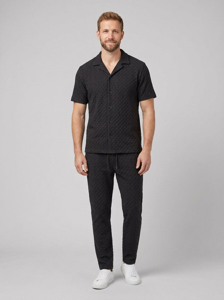 Gavin mens textured set obsidian black
