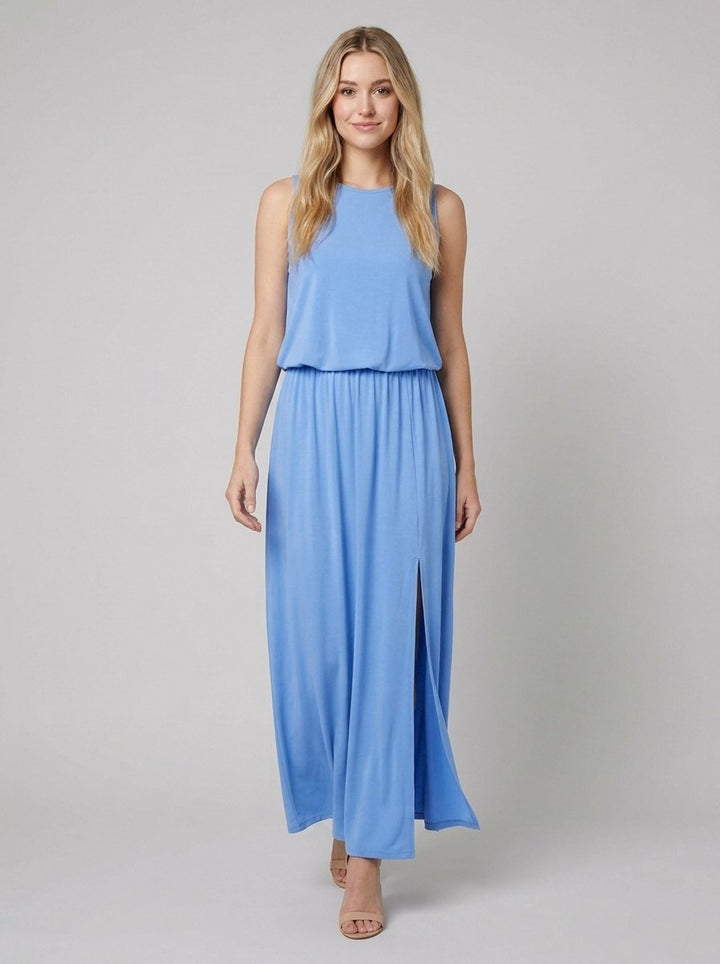 Giana summer maxi dress blue