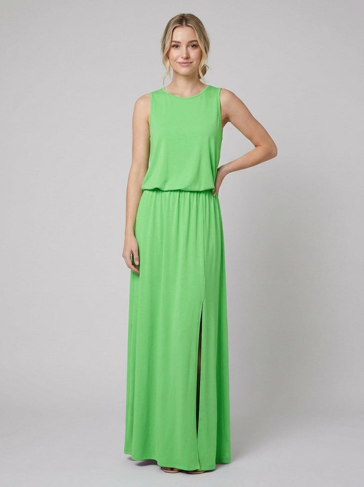 Giana summer maxi dress green