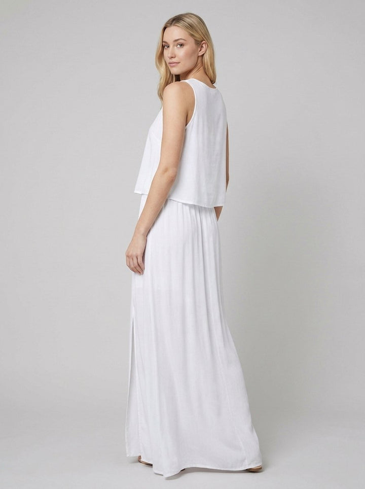 Giana summer maxi dress white