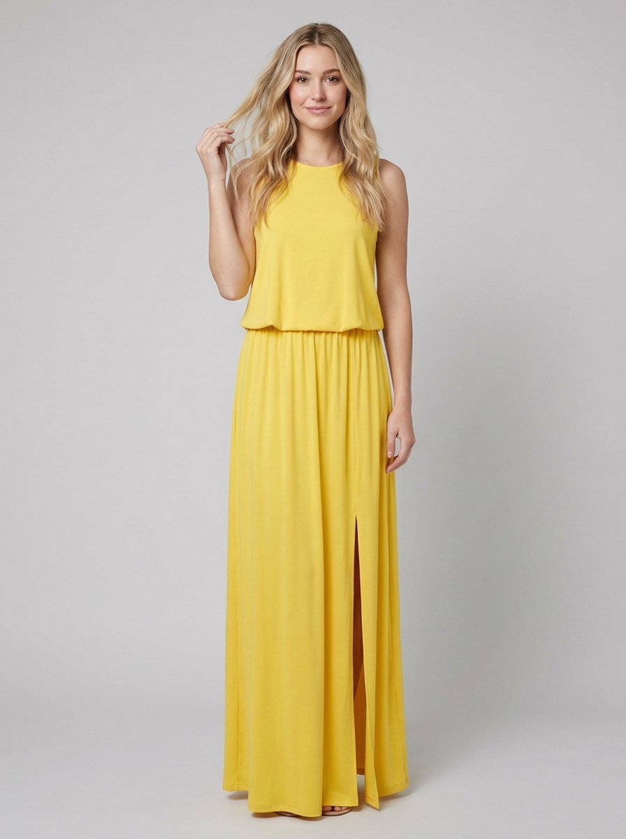 Giana summer maxi dress yellow