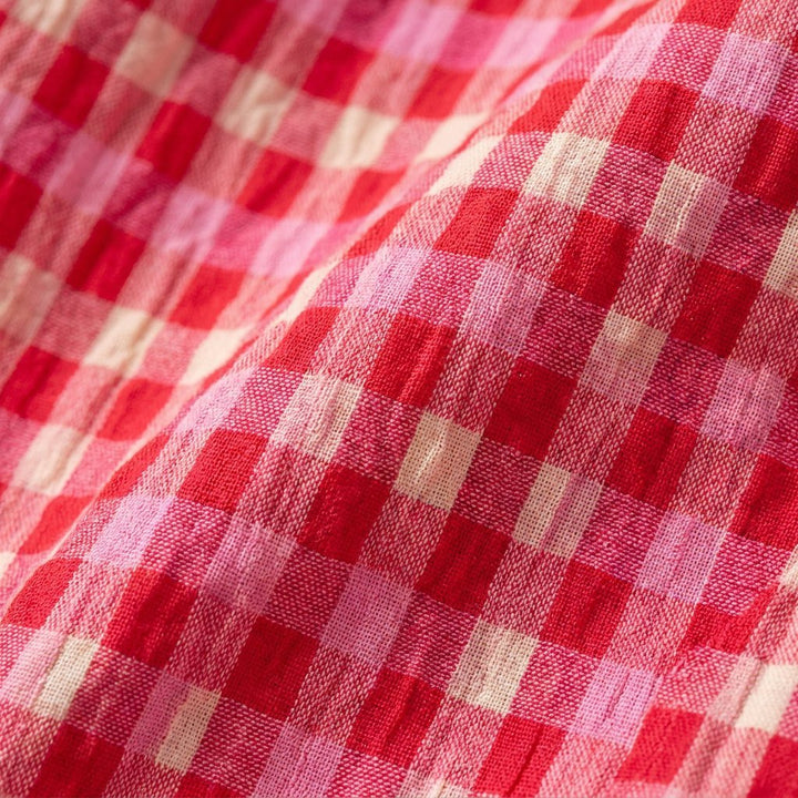 Gina gingham fabric close-up