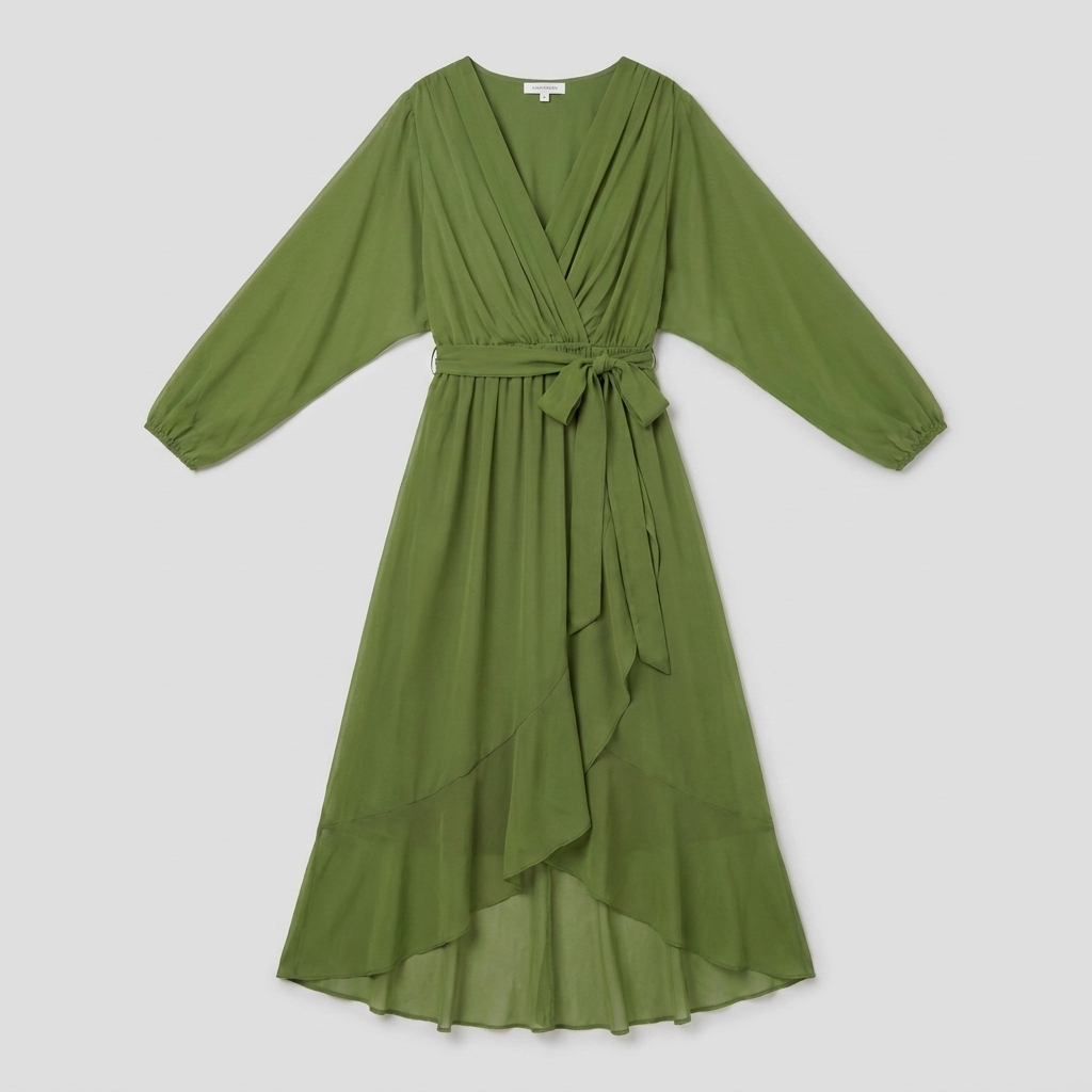 Ginevra chiffon dress product flat-lay