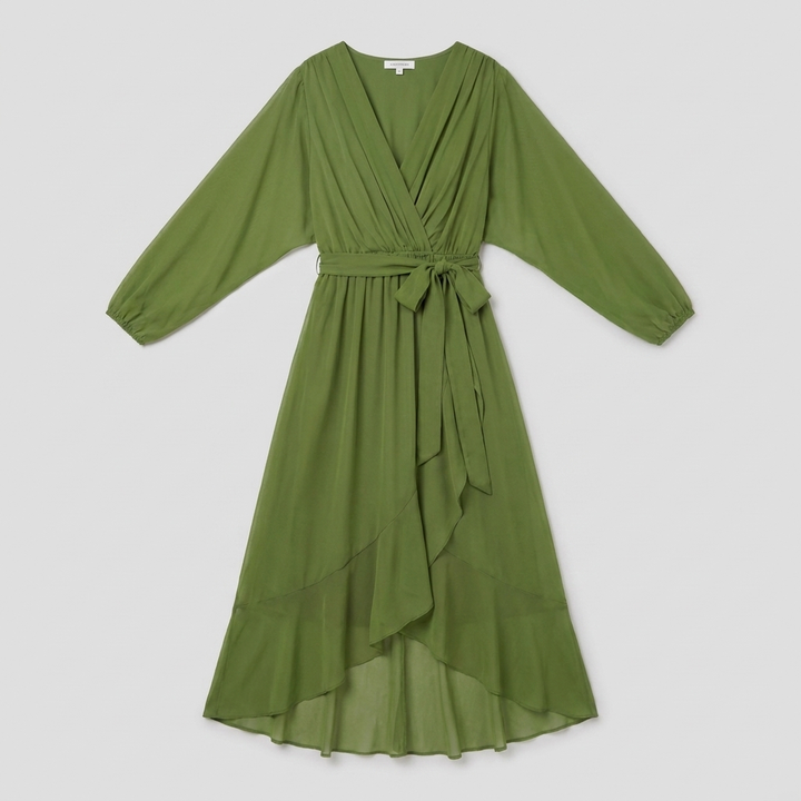 Ginevra chiffon dress product flat-lay