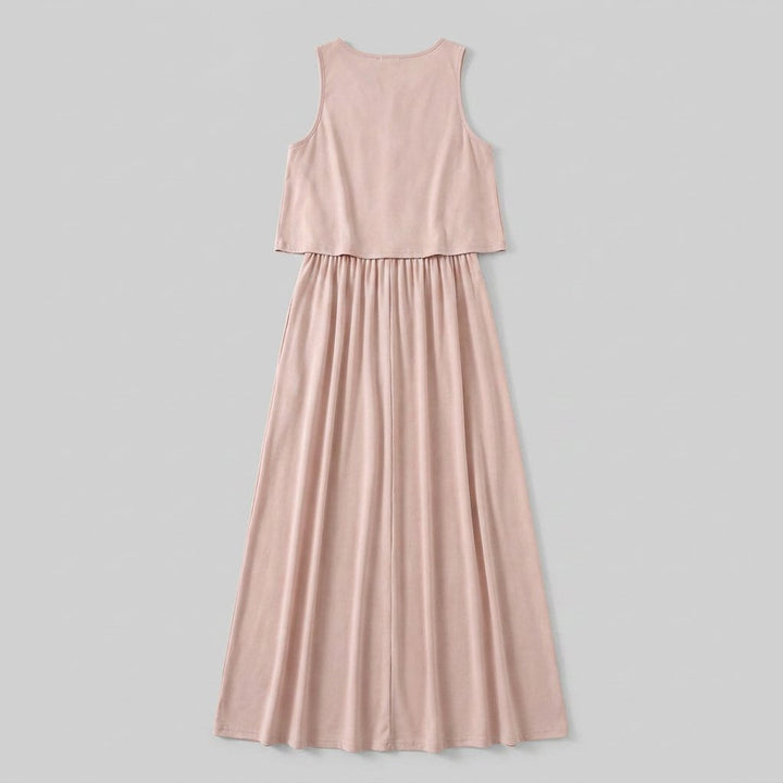 Giselle maxi dress back view flat lay