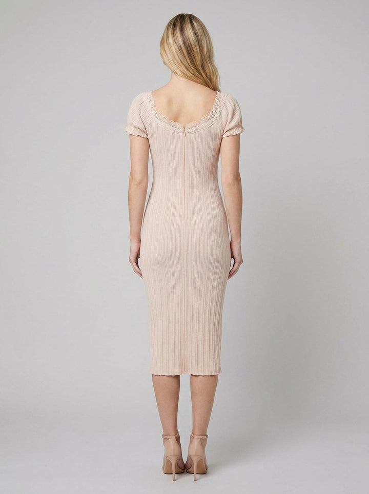 Glimmer beige maiden dress back view