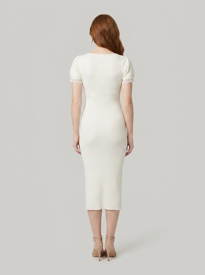 Glimmer white maiden dress back view