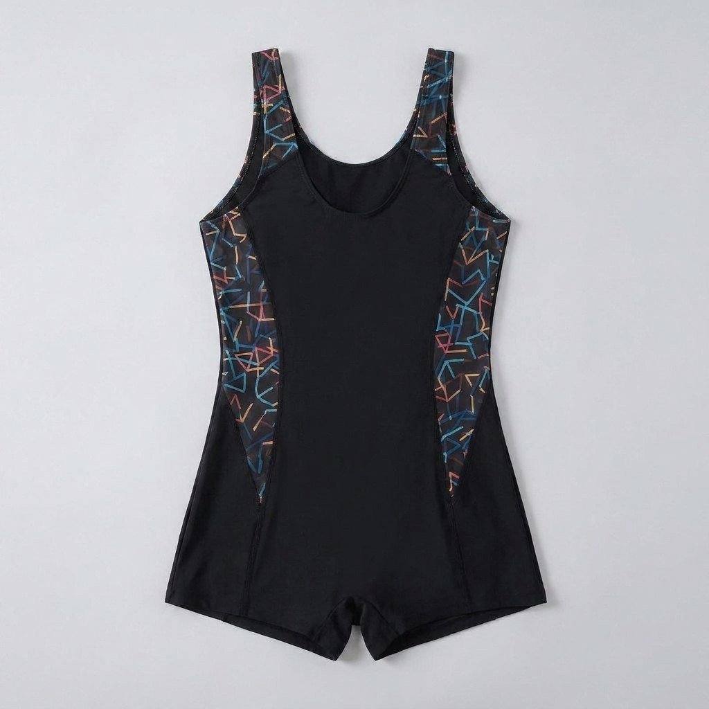 Glimmer one-piece swimsuit back view flat-lay