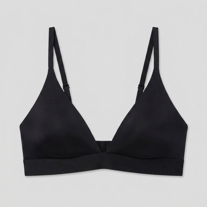 Glimmer Triangle Bralette black front flat-lay