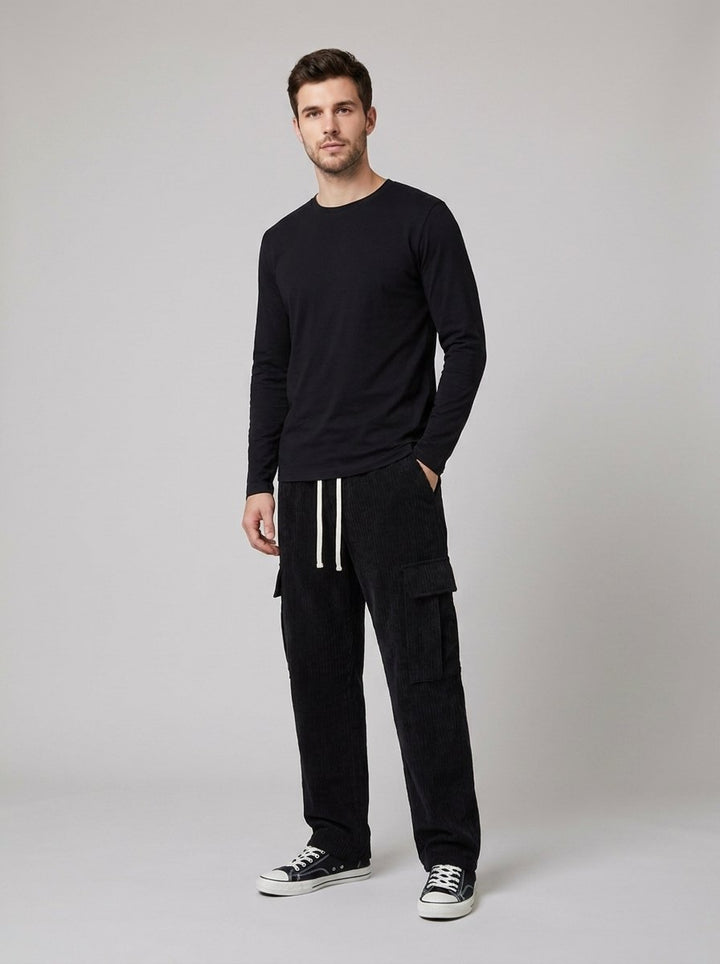 Haggar corduroy pants black