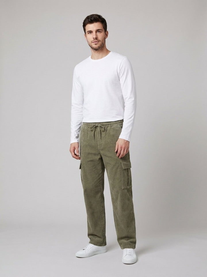Haggar corduroy pants green