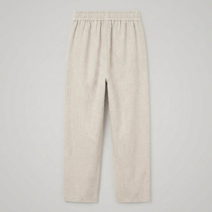 Haru linen trousers back view flat lay