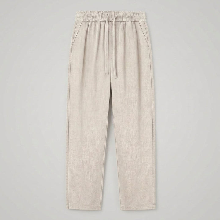 Haru linen trousers front flat lay