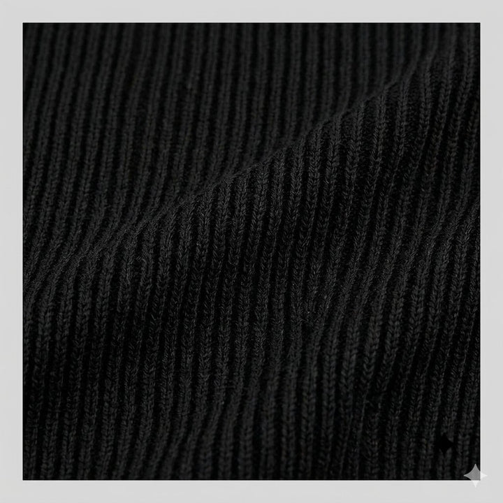 Haven halter top ribbed knit fabric close-up