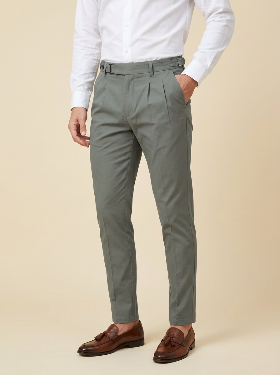 Hawthorne gray slim trousers front