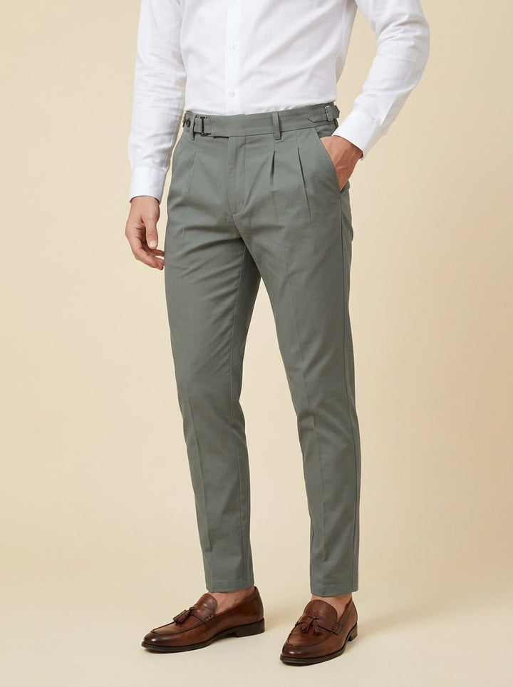 Hawthorne gray slim trousers front