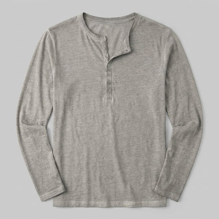 HENLEY long sleeve shirt product flat lay