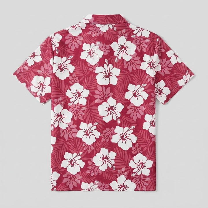 Hibiscus Hawaiian shirt back