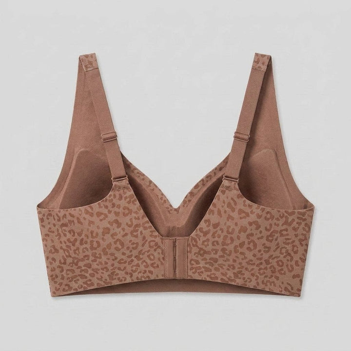 Imogen leopard bra back view flat lay