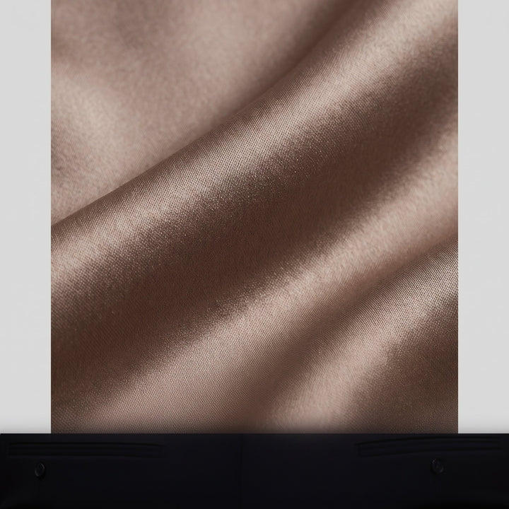 Isabelle satin fabric detail