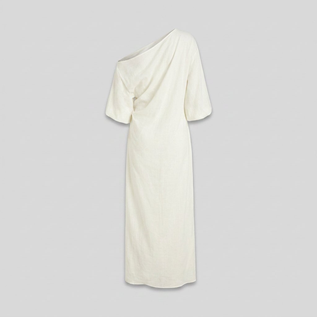 Ivory Elegance dress back view