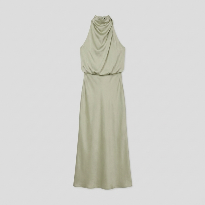 Ivy satin gown product flat-lay
