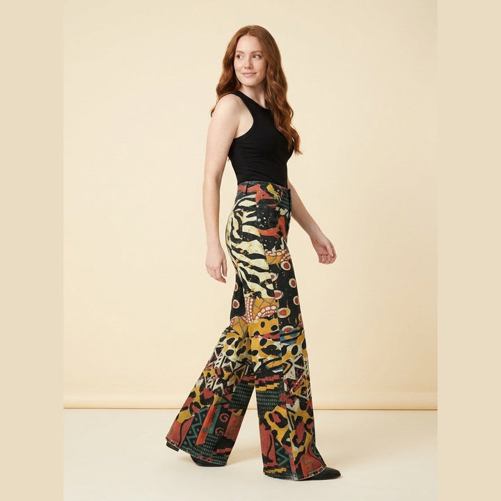 Jovial floral palazzo pants abstract print