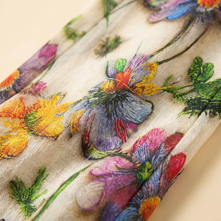 Jovial palazzo pants floral fabric detail