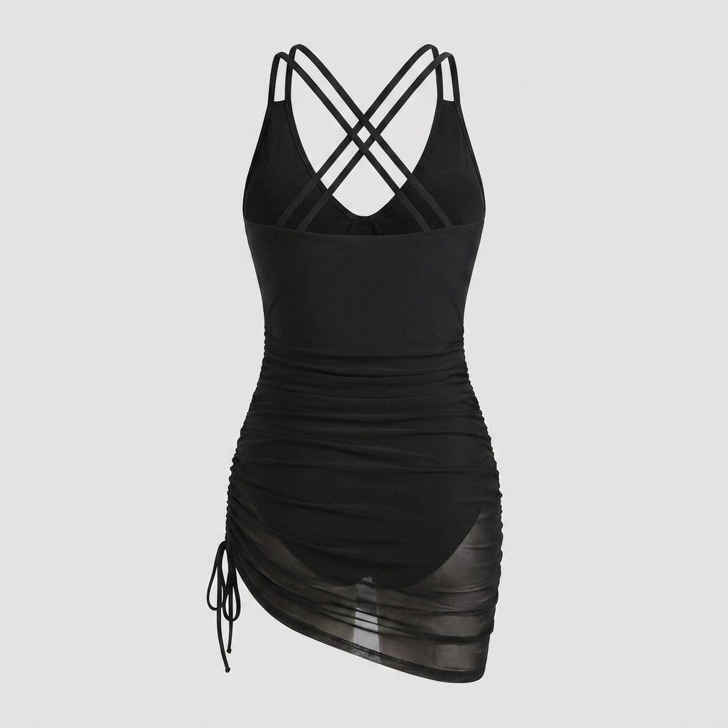 Jude Sarong Wrap Sheer Mesh Beach Cover-Up Back View