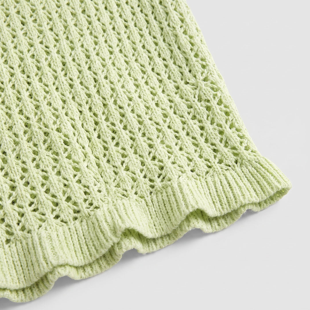 Kaia Beach Knit Set - crochet knit fabric detail