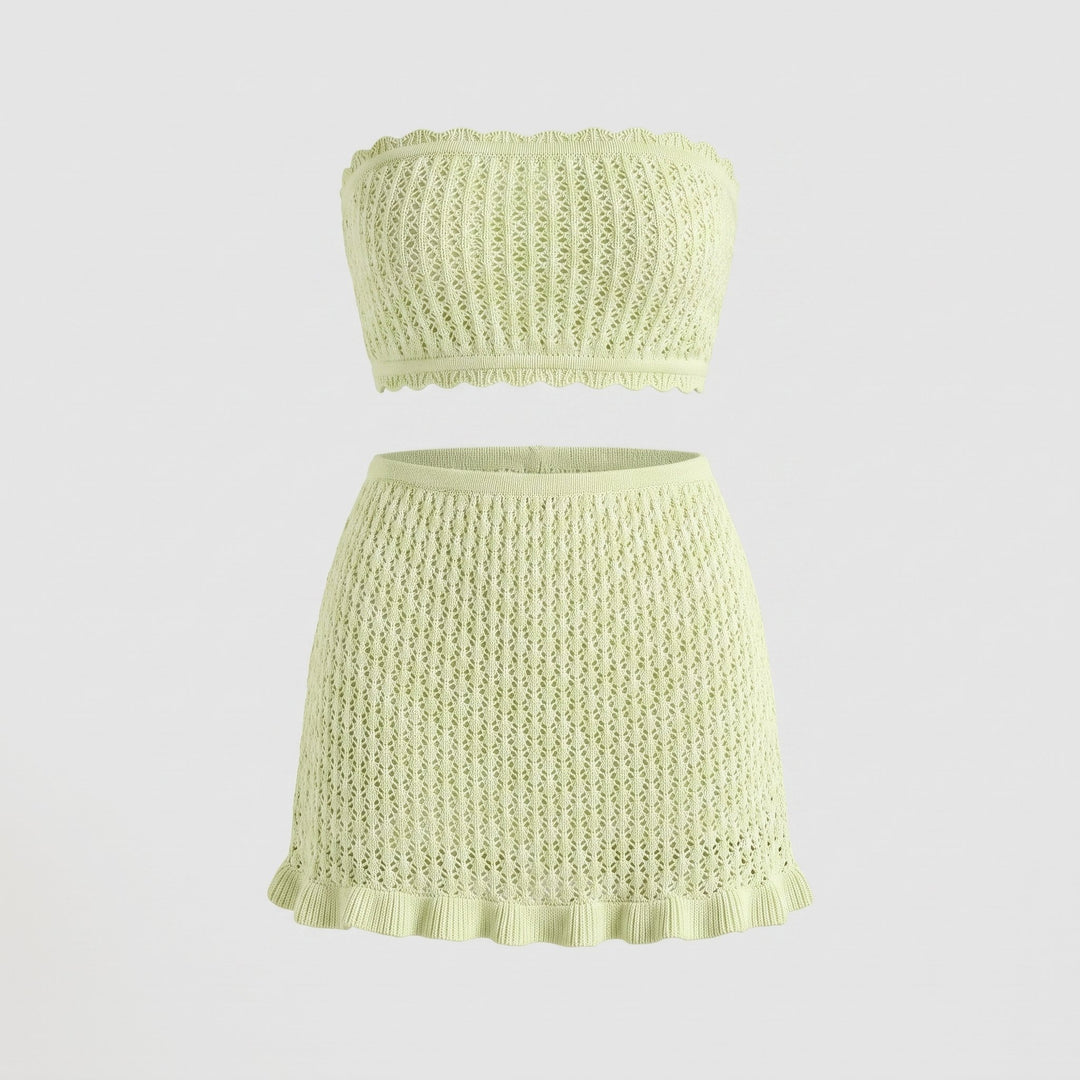 Kaia Beach Knit Set - product only flat lay
