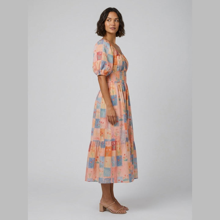 Kara Garden Floral Midi Dress side