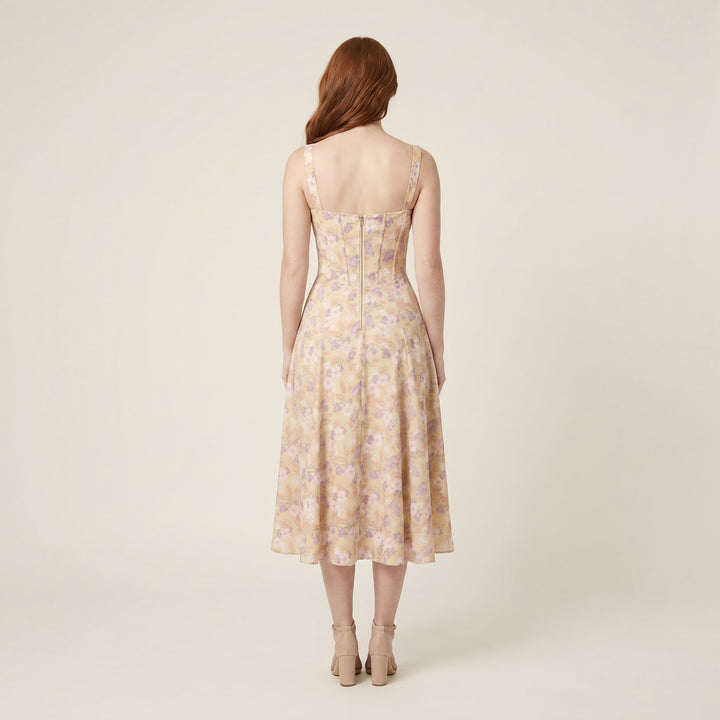 Kiana corset midi dress back view