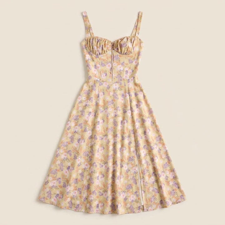 Kiana corset midi dress product flat lay