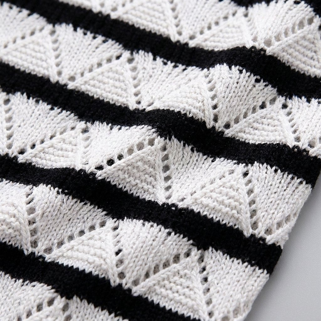 Kira pointelle knit fabric close-up