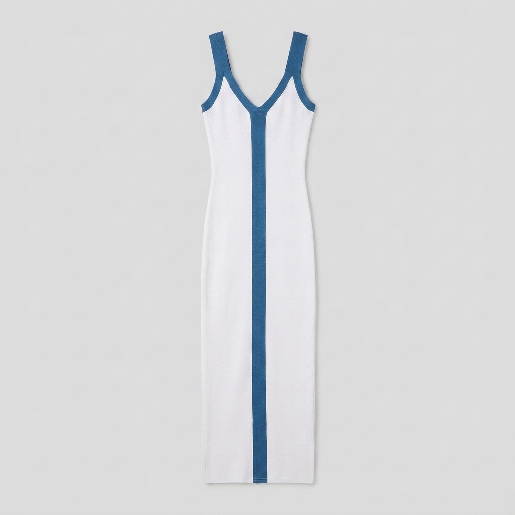 Lacy v-neck dress product flat-lay