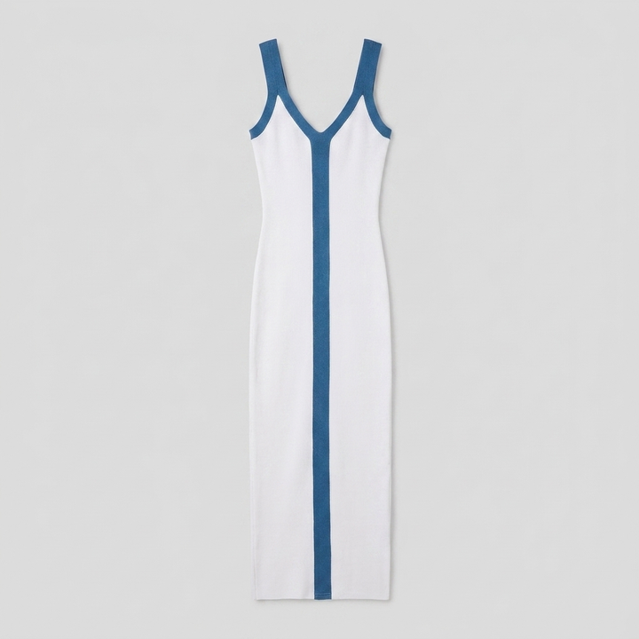 Lacy v-neck dress product flat-lay