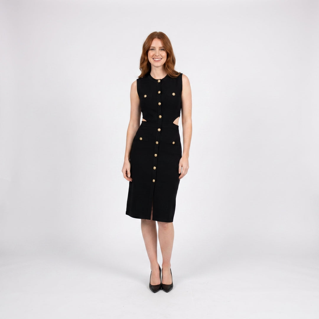 Lara mini dress metallic black
