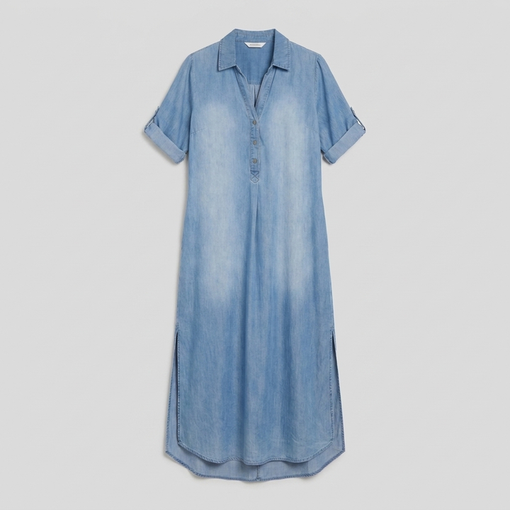 LEA denim dress product flat-lay