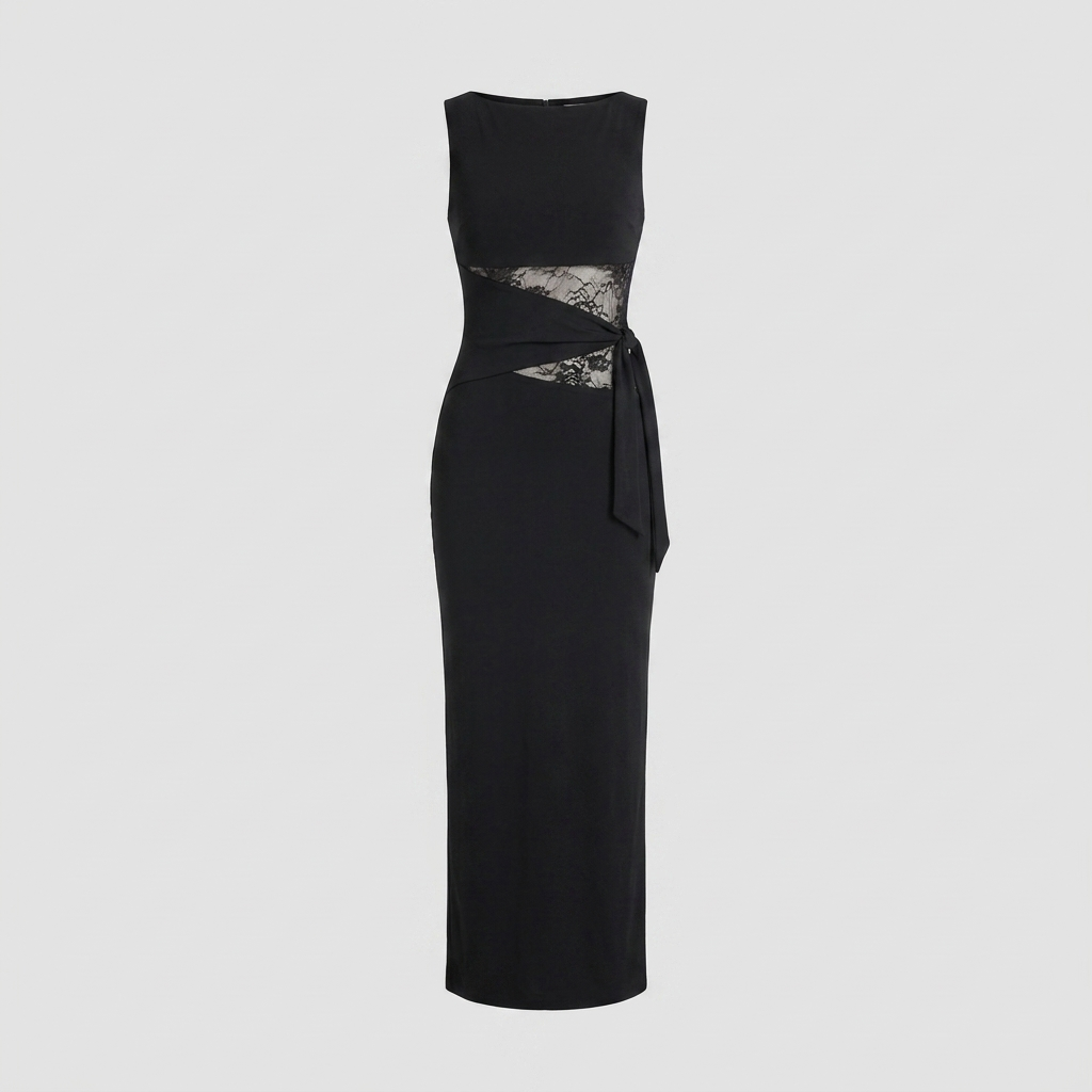 Leni fitted maxi dress product flat-lay