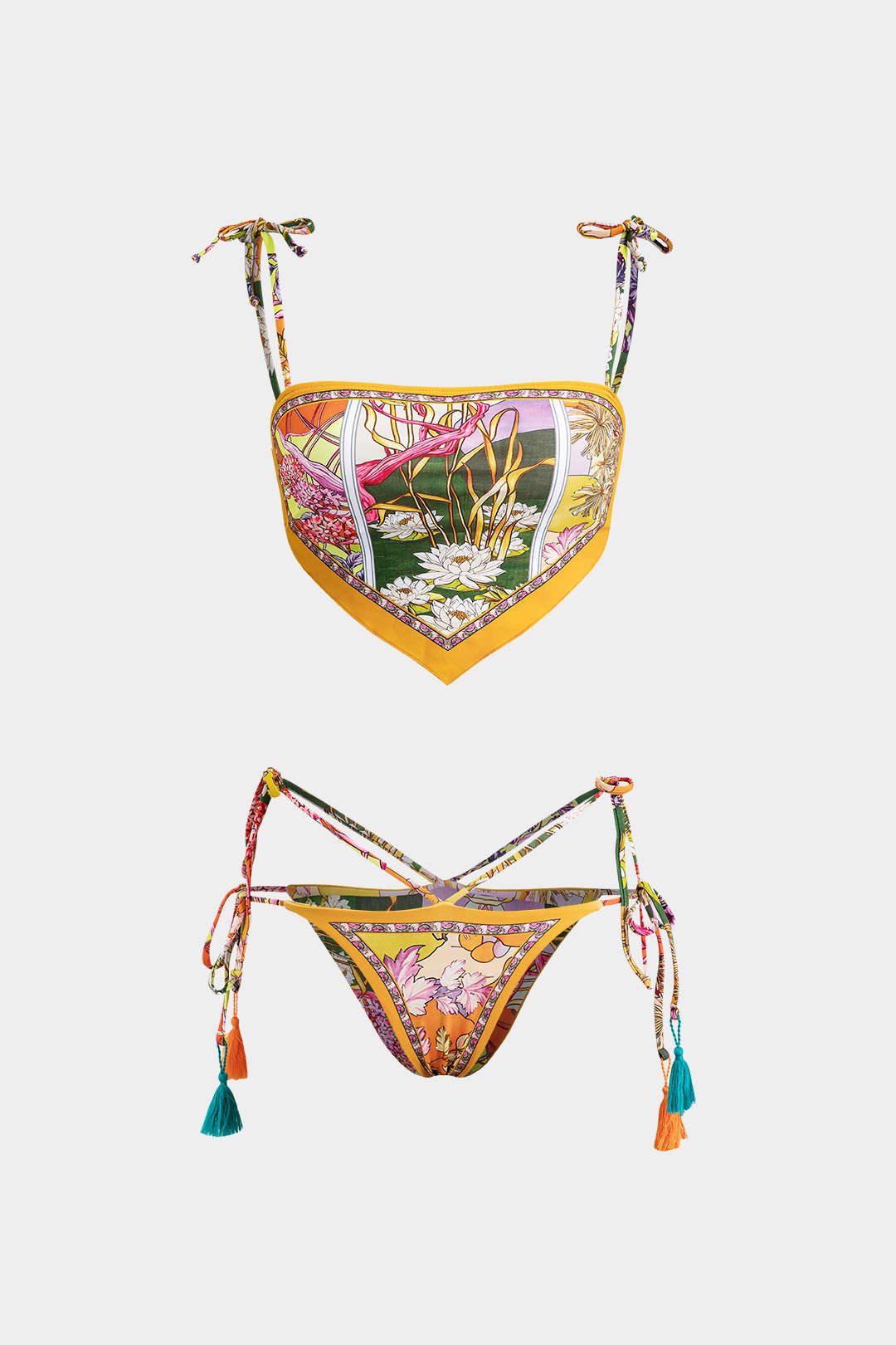 Multicolour floral bikini set, slim cut, view 1 of 5