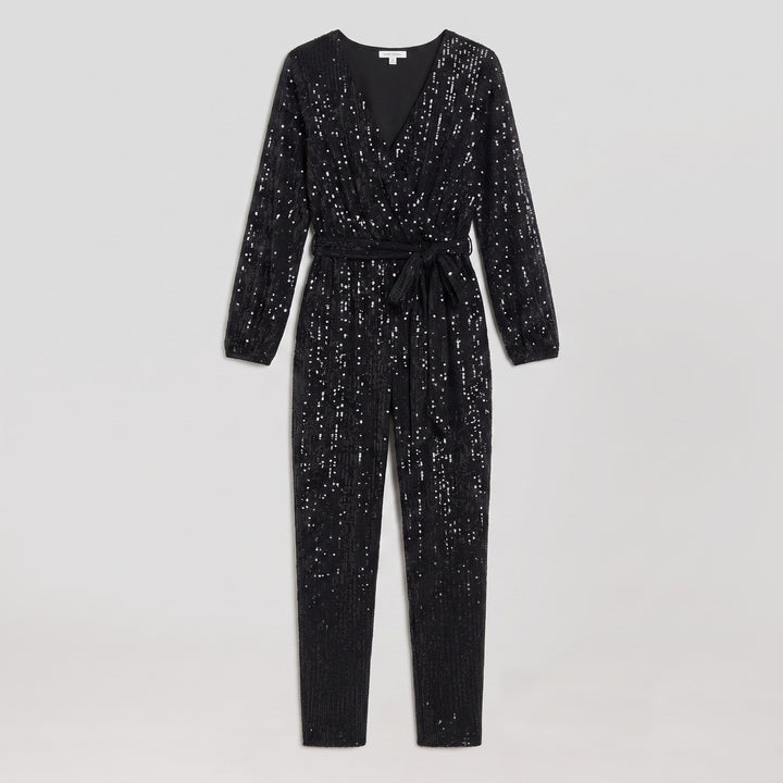 Lilian sequin jumpsuit black - product only