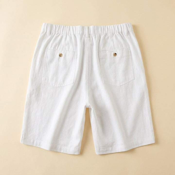 Lino mens linen shorts back