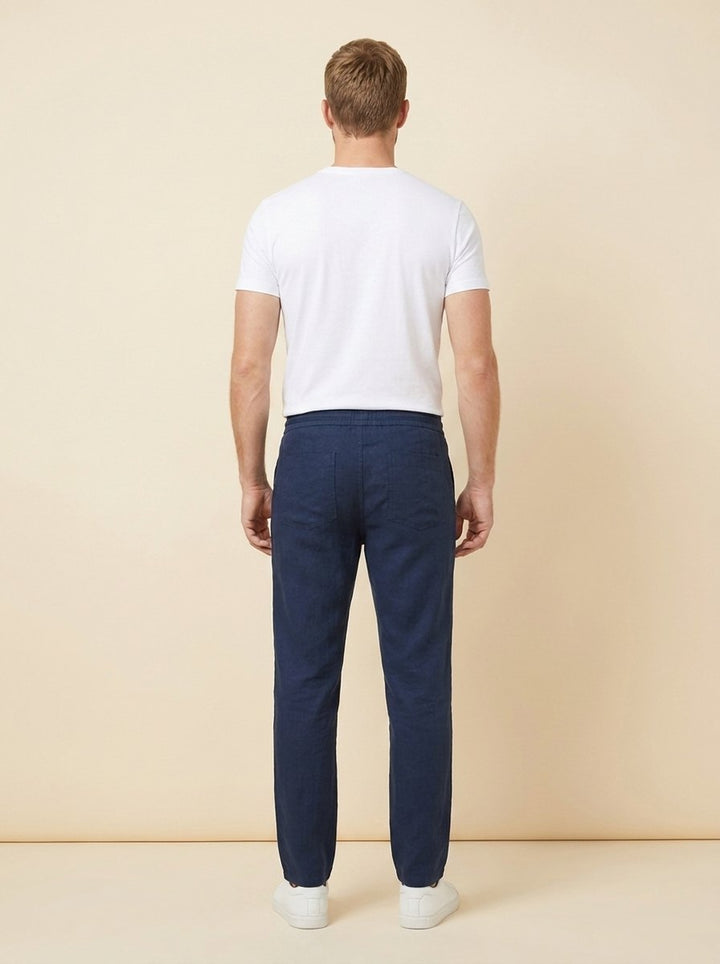 Lino mens linen trousers back view