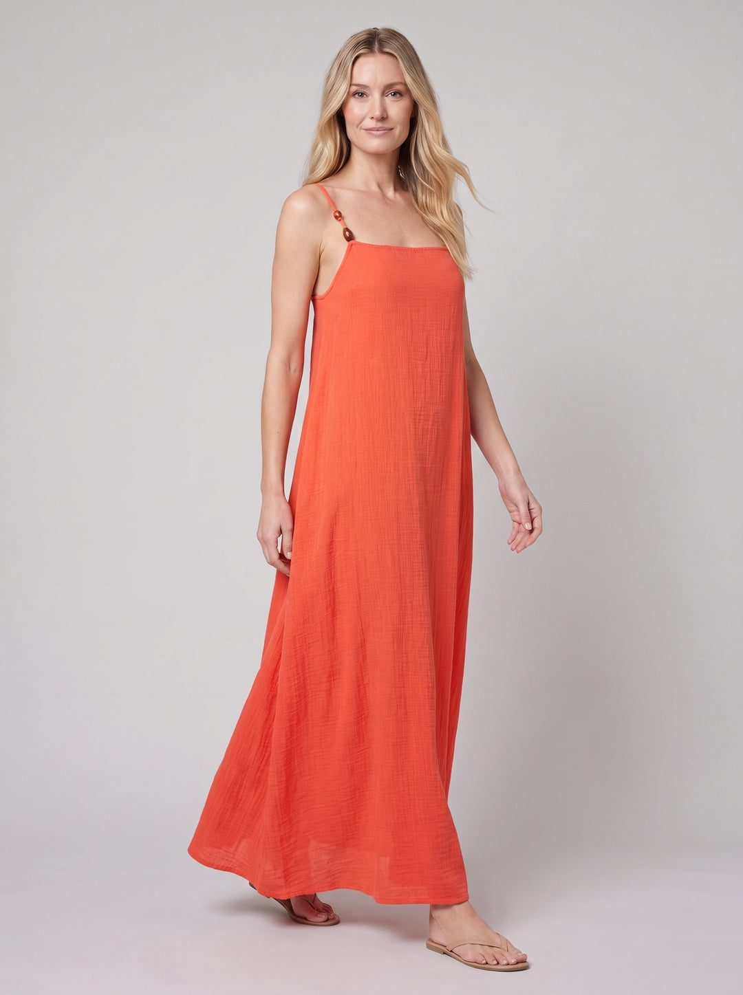 Liora Beach Cover Up - Flame - side