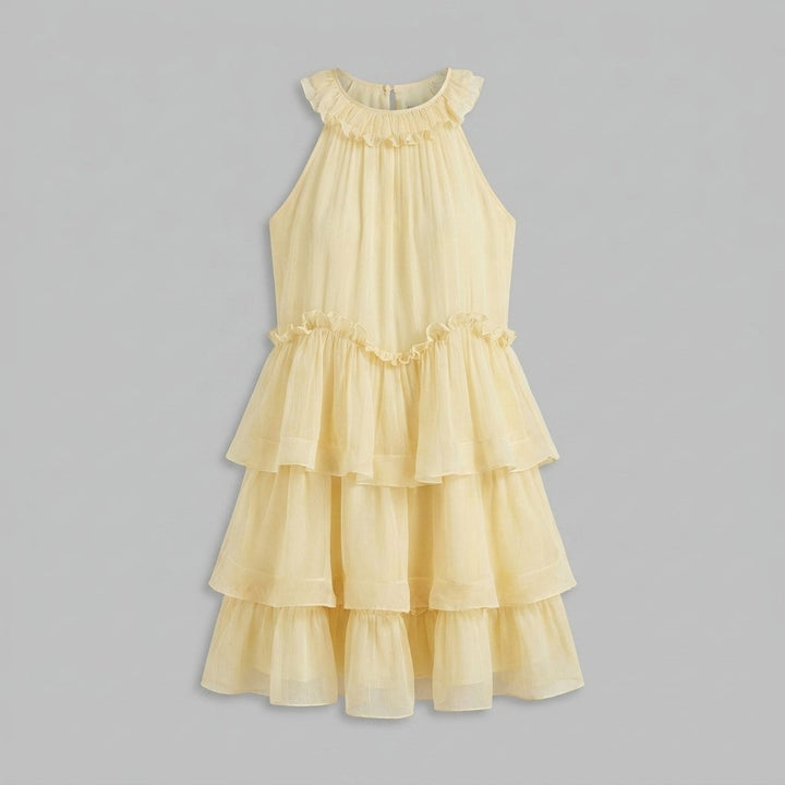 Lisette layered chiffon mini dress product flat lay