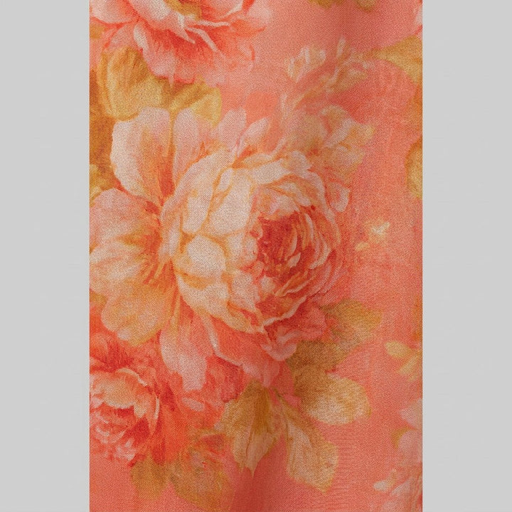 Lucienne floral print fabric detail