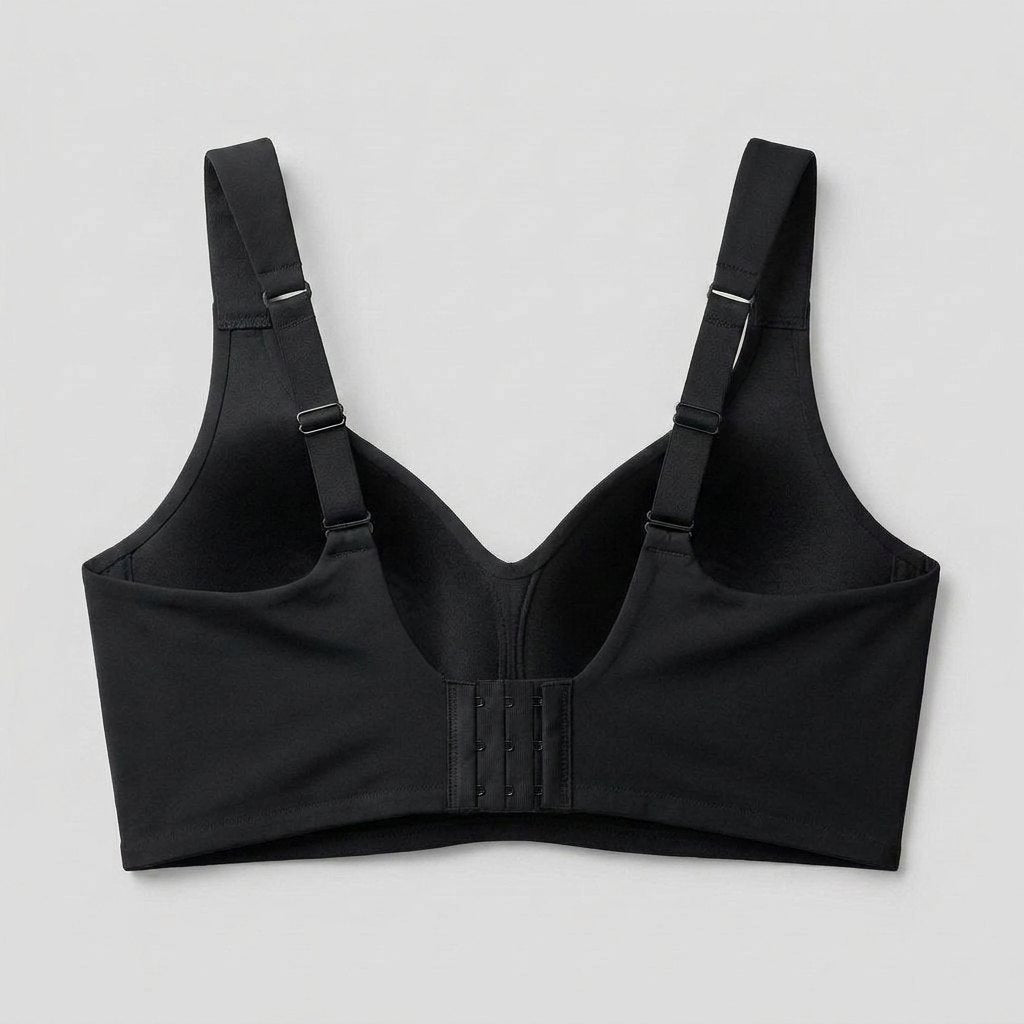 Lucile wireless bra, back view flat-lay